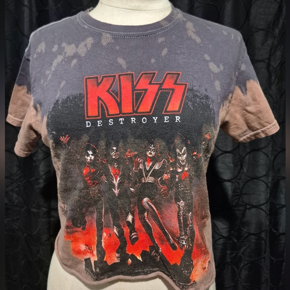 KISS  Graphic T-Shirt - Black and Brown - Picture 1 of 2
